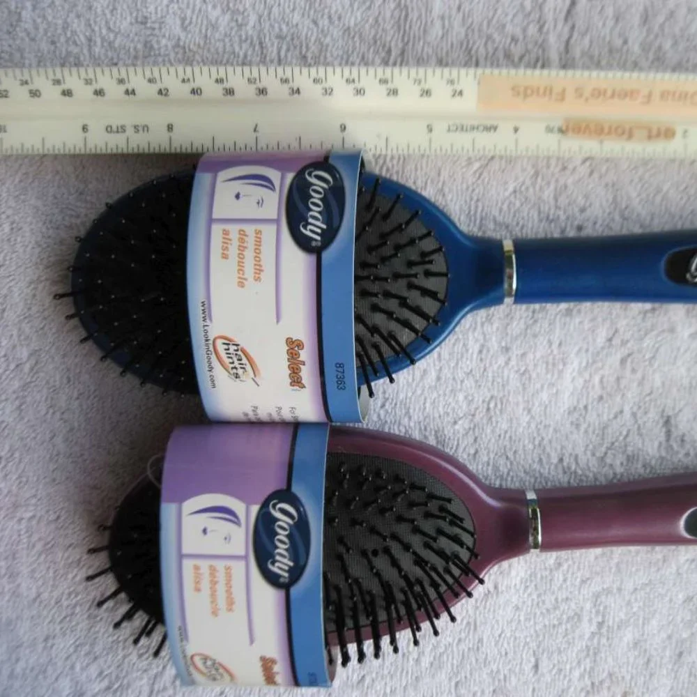 Goody Select Smoothes Cushion Short Mid Length Hair Brush 2000 Sparkly Plastic